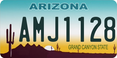 AZ license plate AMJ1128