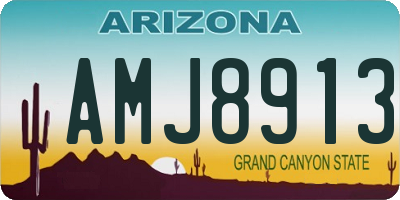 AZ license plate AMJ8913