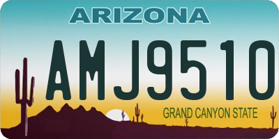 AZ license plate AMJ9510