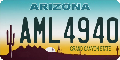 AZ license plate AML4940