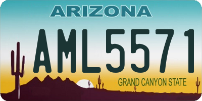 AZ license plate AML5571