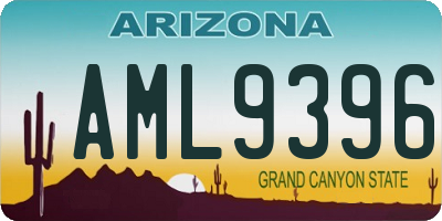 AZ license plate AML9396