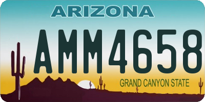 AZ license plate AMM4658