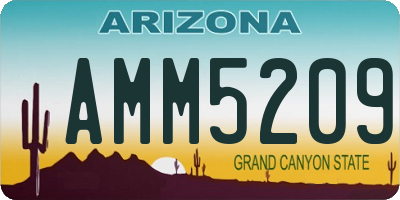 AZ license plate AMM5209