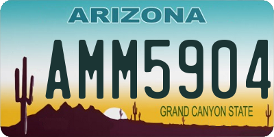 AZ license plate AMM5904