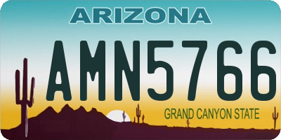 AZ license plate AMN5766