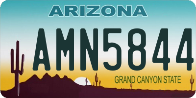 AZ license plate AMN5844