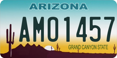 AZ license plate AMO1457
