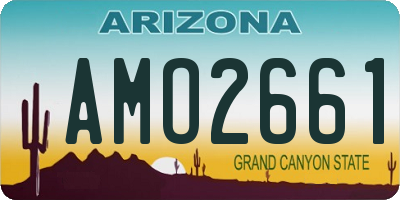 AZ license plate AMO2661