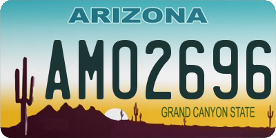AZ license plate AMO2696