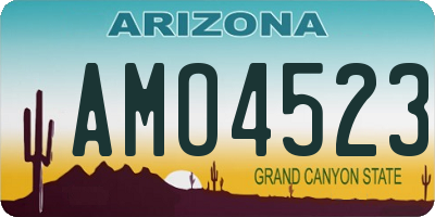 AZ license plate AMO4523