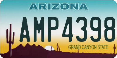 AZ license plate AMP4398