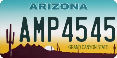 AZ license plate AMP4545