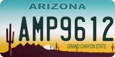 AZ license plate AMP9612