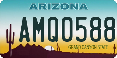 AZ license plate AMQ0588