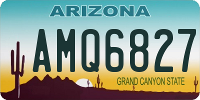 AZ license plate AMQ6827