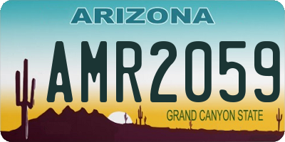 AZ license plate AMR2059