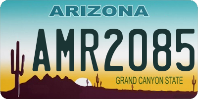 AZ license plate AMR2085