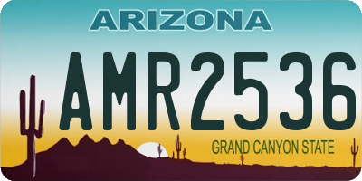 AZ license plate AMR2536