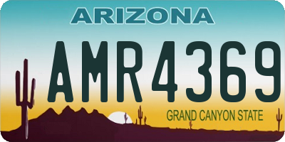 AZ license plate AMR4369