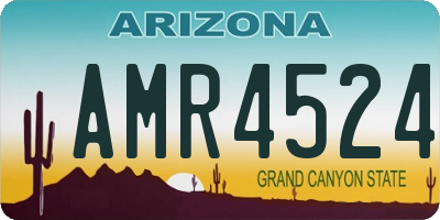 AZ license plate AMR4524