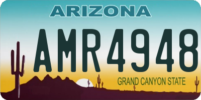 AZ license plate AMR4948