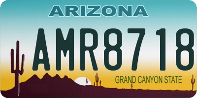 AZ license plate AMR8718