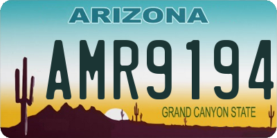 AZ license plate AMR9194