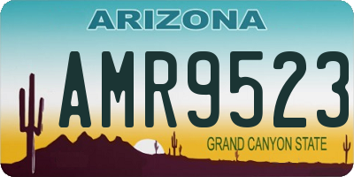 AZ license plate AMR9523