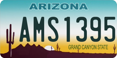 AZ license plate AMS1395
