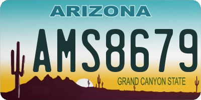 AZ license plate AMS8679