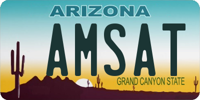 AZ license plate AMSAT