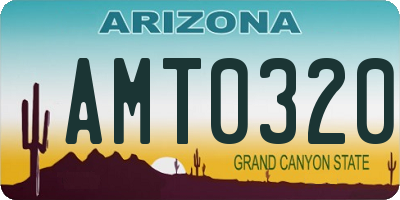AZ license plate AMT0320