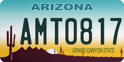 AZ license plate AMT0817