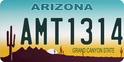 AZ license plate AMT1314