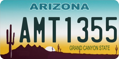 AZ license plate AMT1355