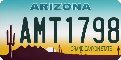 AZ license plate AMT1798