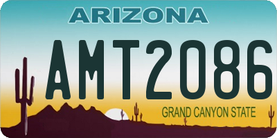 AZ license plate AMT2086
