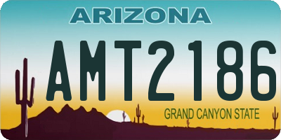 AZ license plate AMT2186