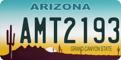AZ license plate AMT2193