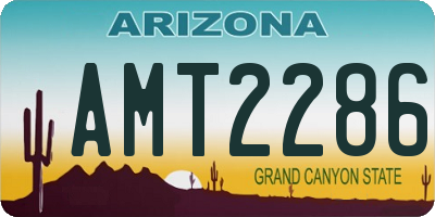 AZ license plate AMT2286