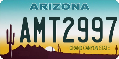 AZ license plate AMT2997