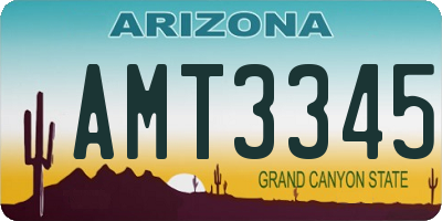 AZ license plate AMT3345