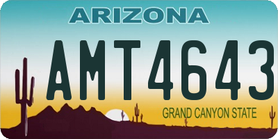 AZ license plate AMT4643