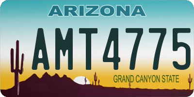 AZ license plate AMT4775