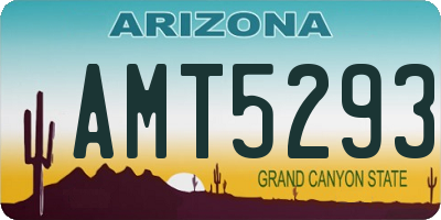 AZ license plate AMT5293