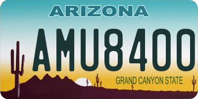 AZ license plate AMU8400
