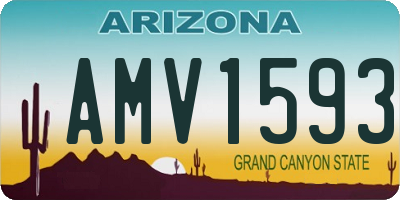 AZ license plate AMV1593