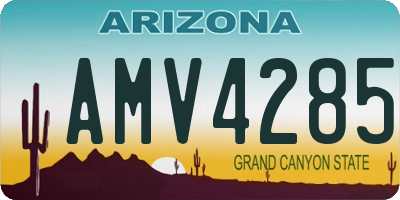 AZ license plate AMV4285