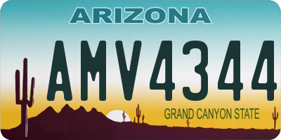 AZ license plate AMV4344